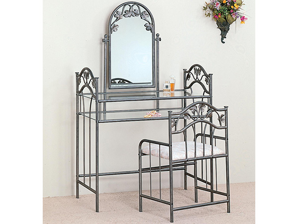 Nickel leaf vanity