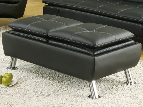 Dilleston black ottoman
