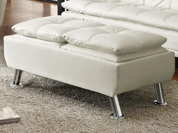 Dilleston white ottoman
