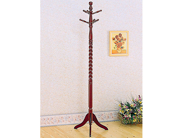 Twisted stem cherry coat rack