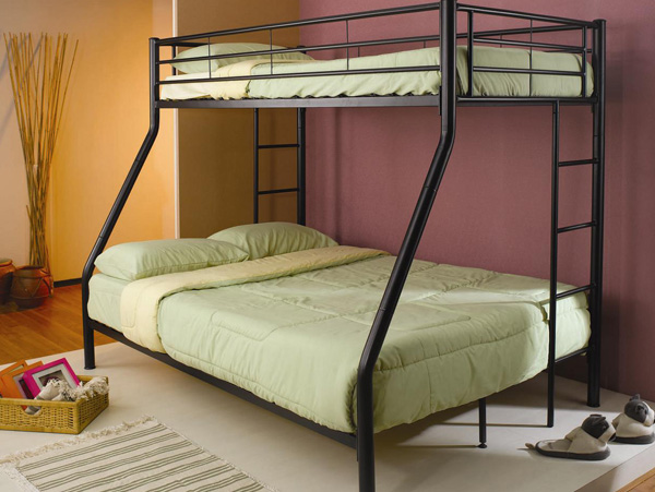 Haze twin/full black bunk bed