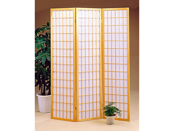 3 panel natural room divider