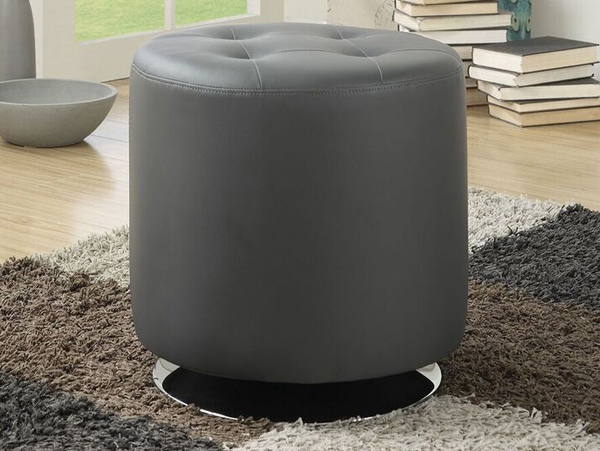 Spinning grey ottoman