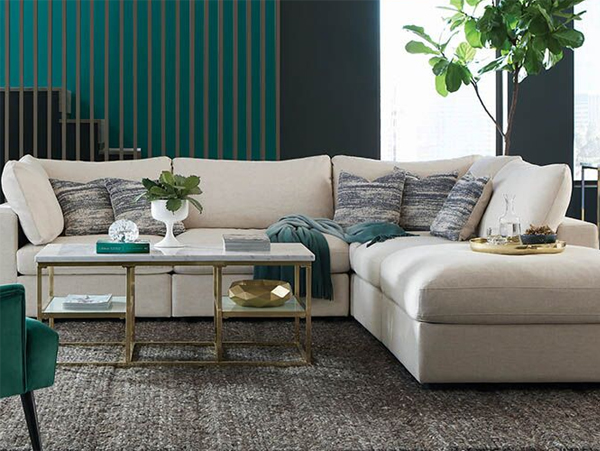 Serene modular beige sectional