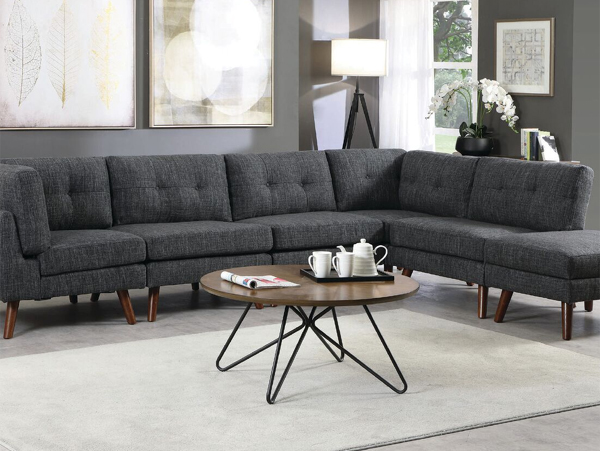 Churchill modular charcoal sectional