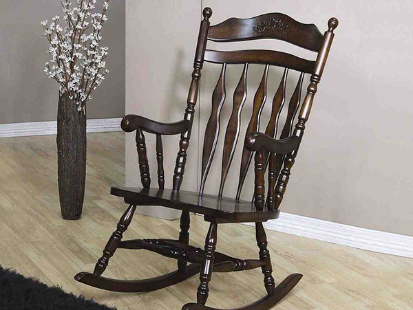 Turned arm rocking chair