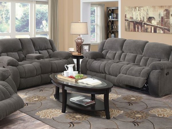 Weissman grey reclining sofa set