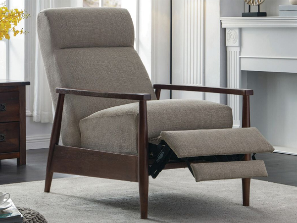 Throwback beige recliner