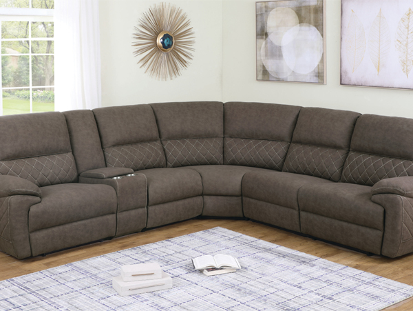 Variel reclining brown sectional