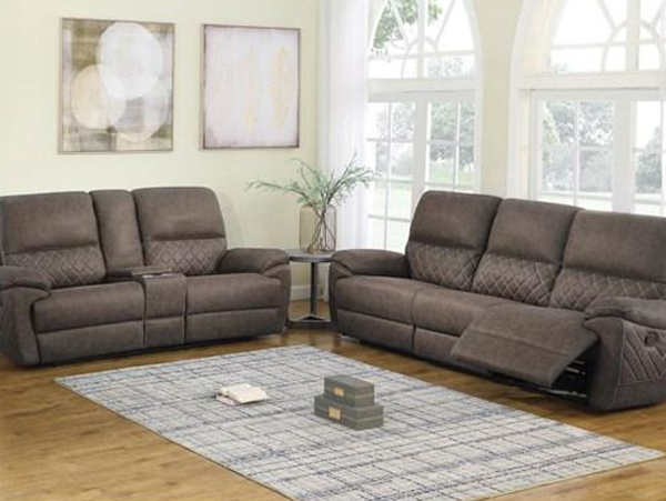 Variel reclining brown sofa set