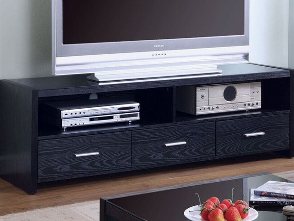 Visible grain wide TV stand
