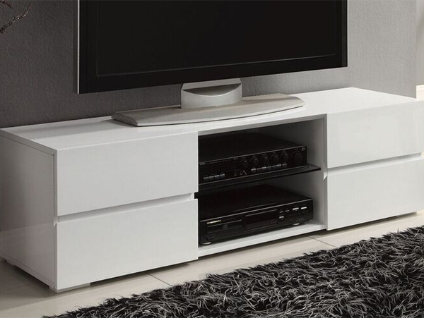 High gloss white TV stand