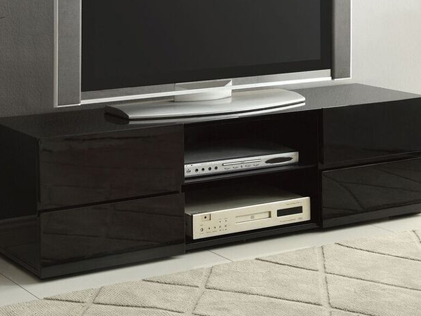 High gloss black TV stand