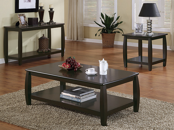 Bended coffee table set
