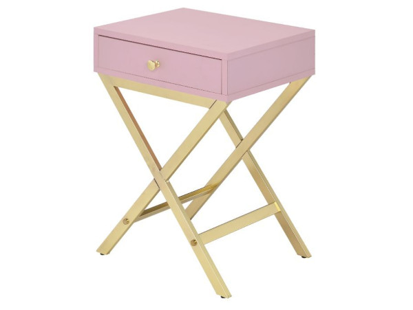 Alicia pink chairside table
