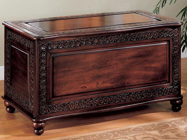 Deep tobacco cedar chest