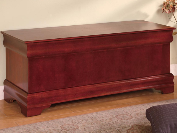 Cherry finish cedar chest