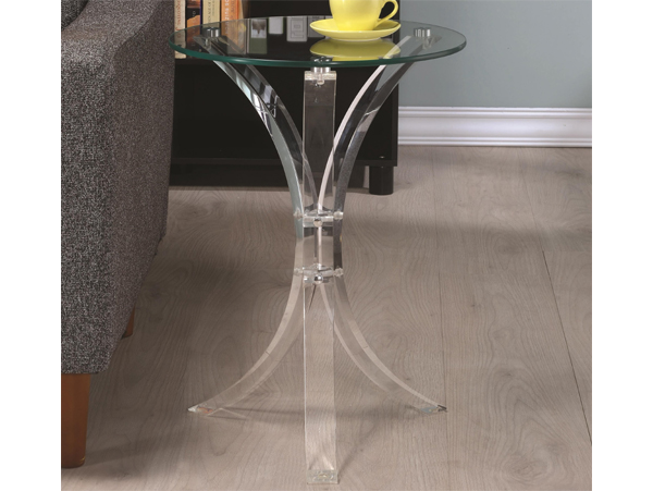 Acrylic chairside table