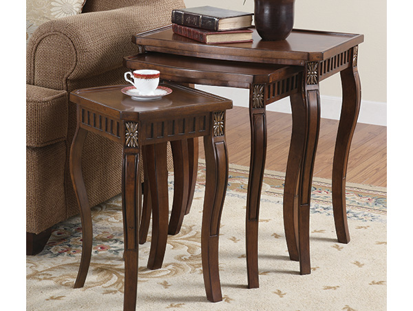 Curved leg nesting tables