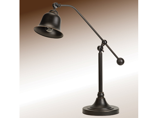 Burnished table lamp