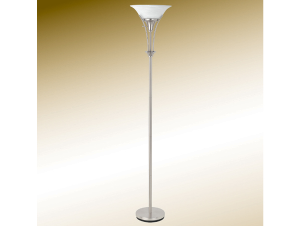 Steel finish floor lamp
