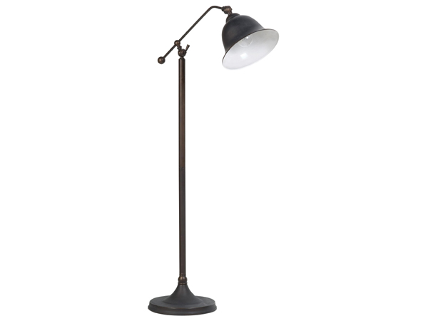 Burnished floor lamp