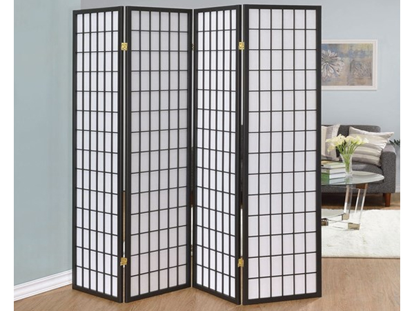4 panel grey room divider