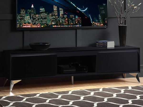 LED black TV stand