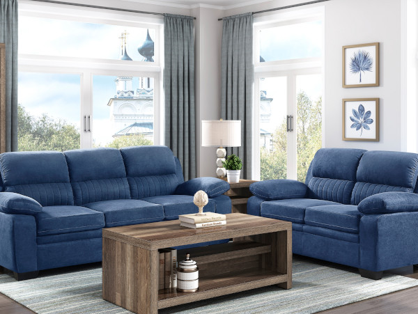 Halle blue sofa set