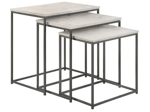 Caine white nesting tables