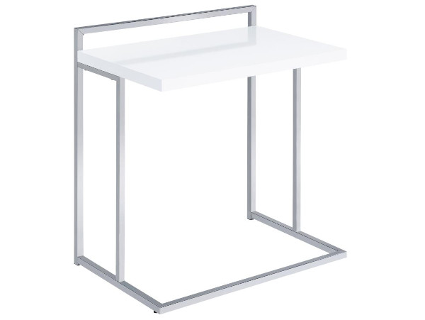 Mach white chairside table