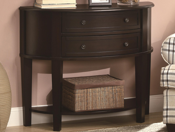 Demi-lune hallway table