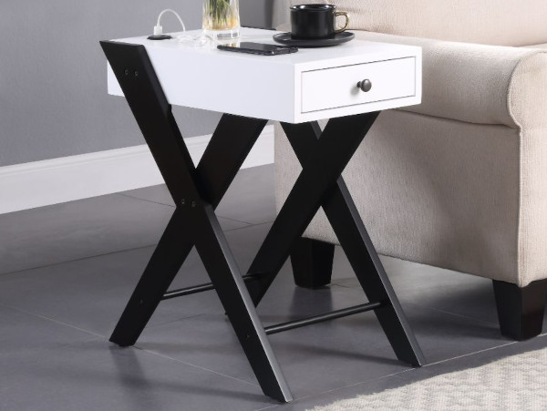 Fierce white chairside table