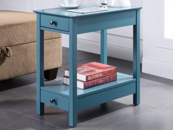 Byzad blue chairside table