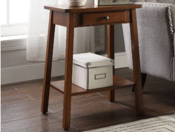 Kaife walnut chairside table