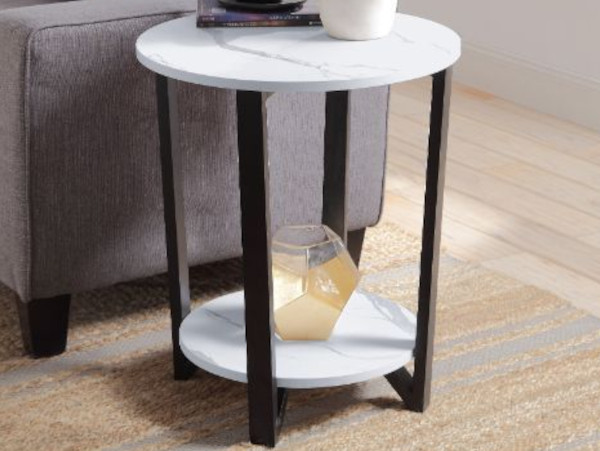 Rosanna white chairside table