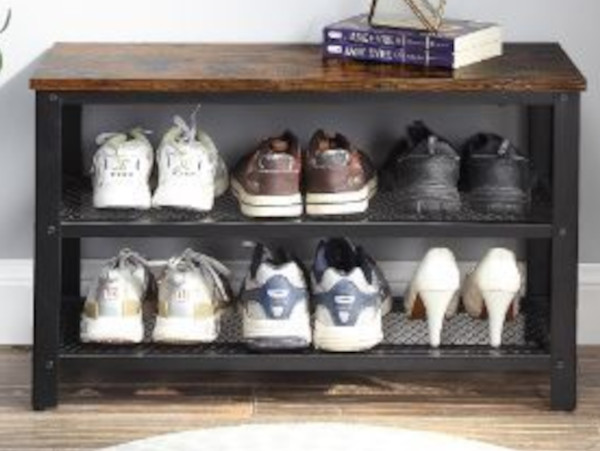 Boreal oak shoe shelf
