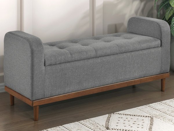 Brigitte gray bench