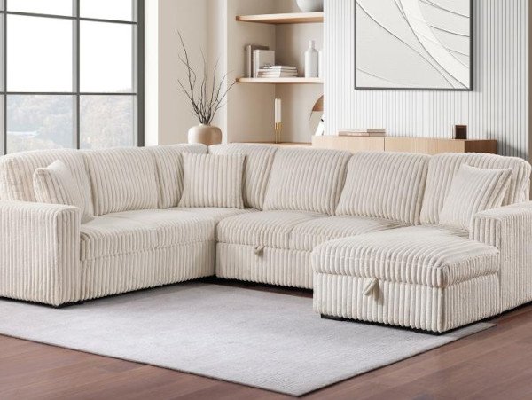 Devonshire beige sleeper sectional