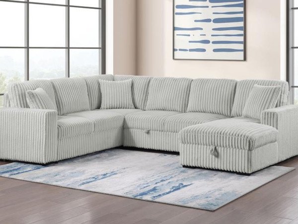 Devonshire gray sleeper sectional