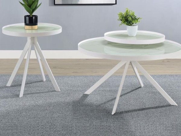 Briggs white coffee table set