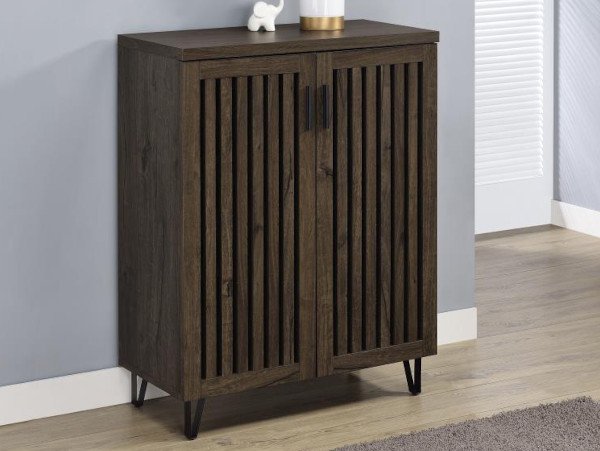 Brixton brown shoe cabinet