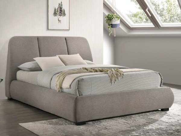 Mokena platform taupe bed frame