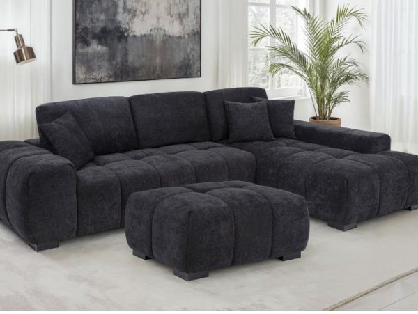 Octavia black sectional