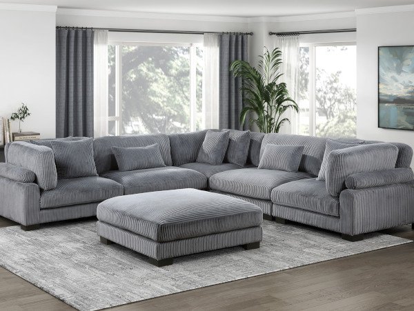 Traverse modular gray sectional