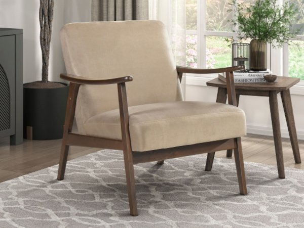 Landers beige accent chair
