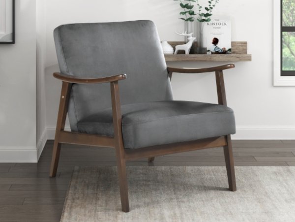 Landers gray accent chair