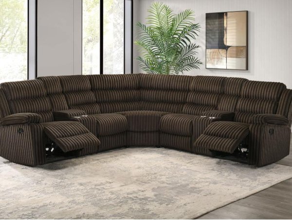 Atkinson reclining chocolate sectional