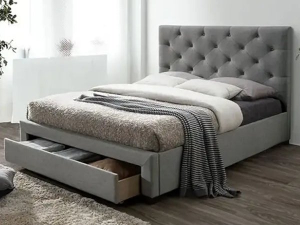 Sybella platform gray bed frame