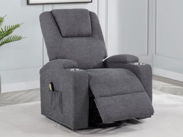 Louie power lift massage gray recliner